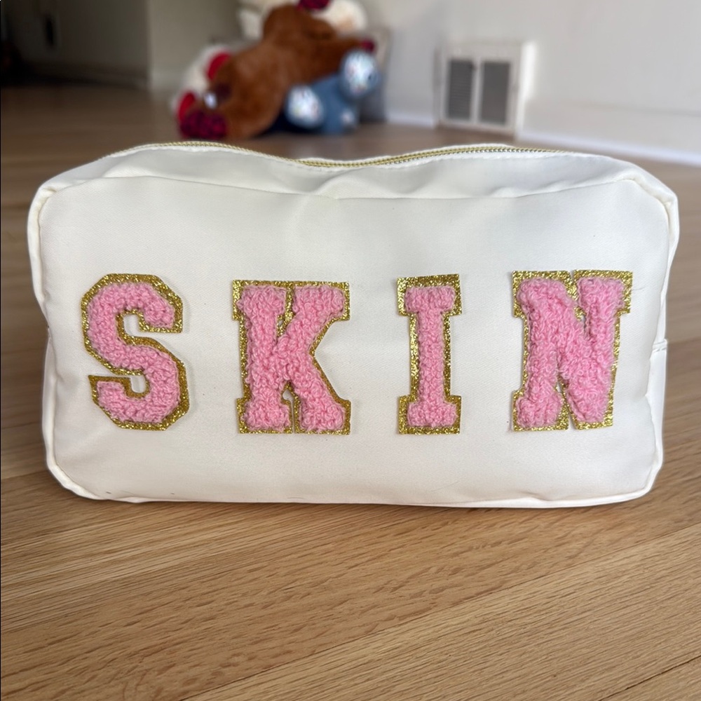 White and Pink Skin Bag